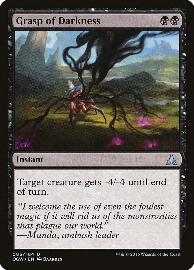 Grasp of Darkness 85 card from Oath of the Gatewatch