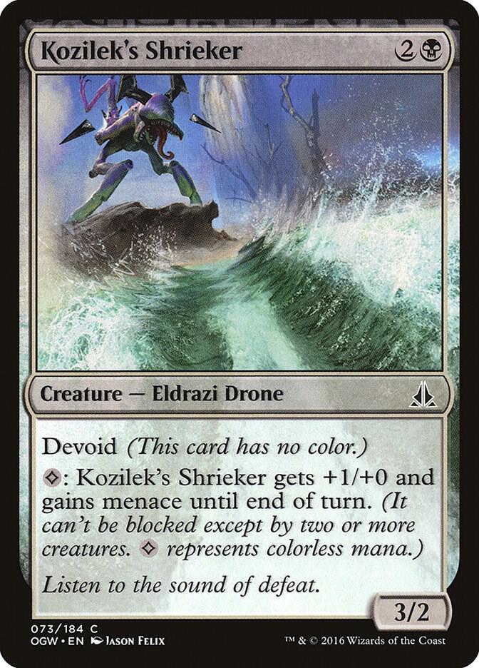 Kozilek's Shrieker 73 card from Oath of the Gatewatch