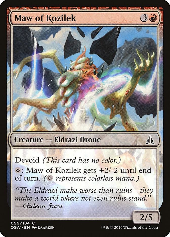 Maw of Kozilek 99 card from Oath of the Gatewatch