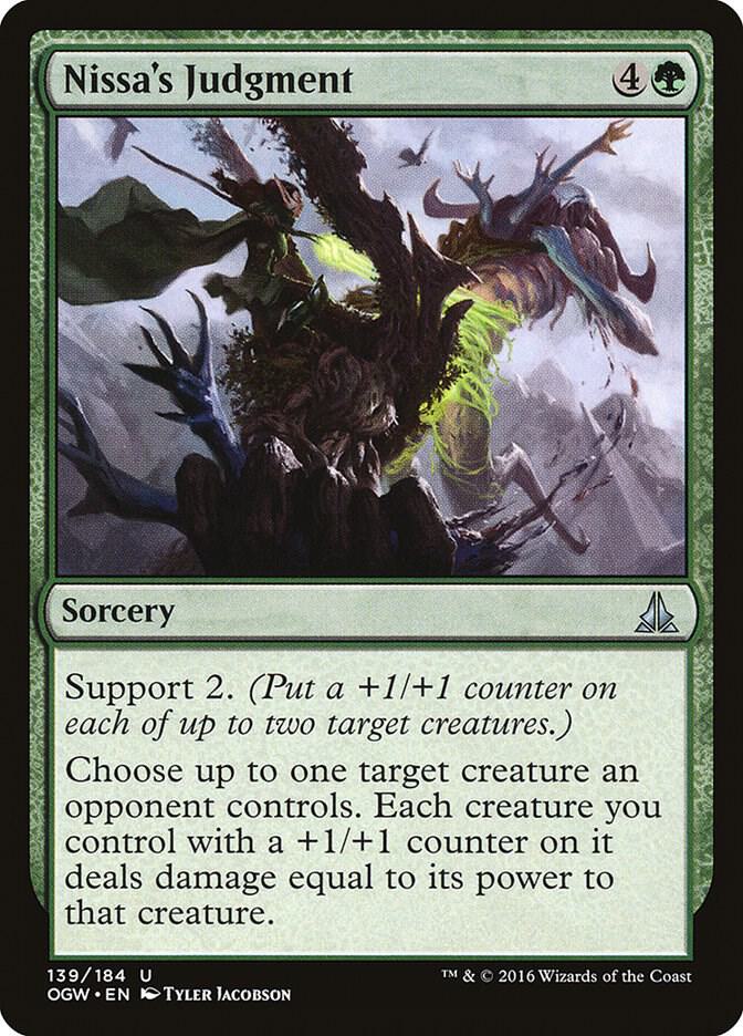 Nissa's Judgment 139 card from Oath of the Gatewatch