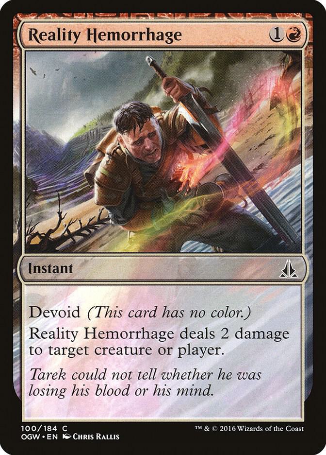 Reality Hemorrhage 100 card from Oath of the Gatewatch