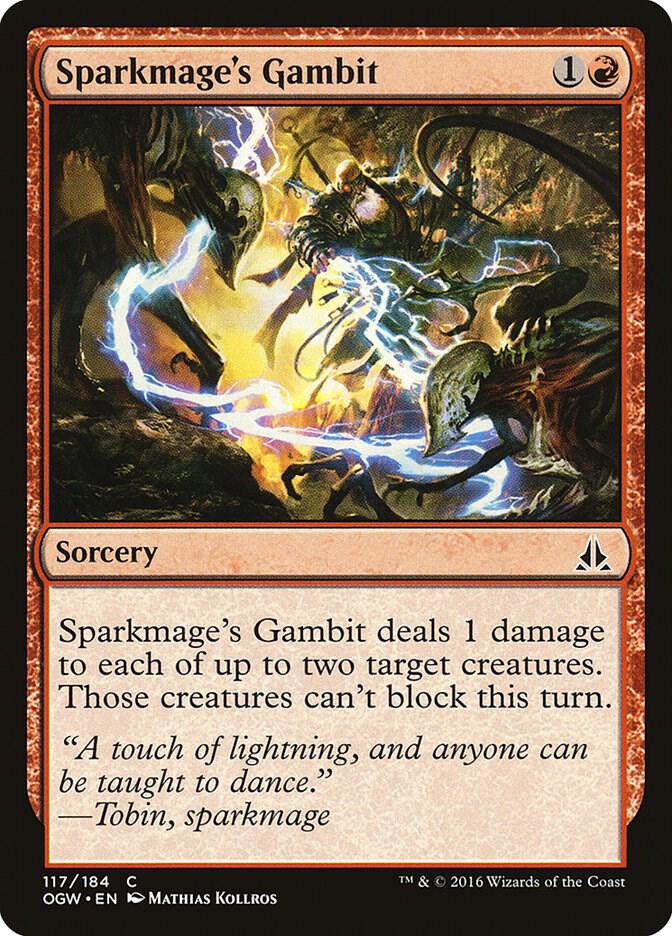 Sparkmage's Gambit 117 card from Oath of the Gatewatch