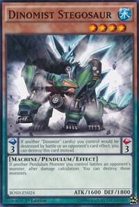 Dinomist Stegosaur BOSH-EN024 card from Breakers of Shadow