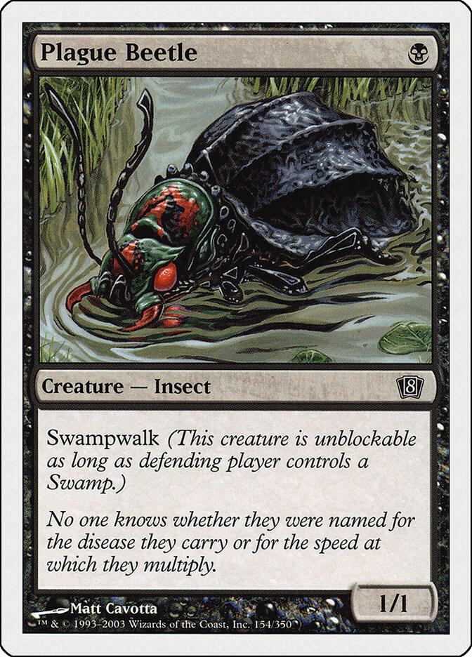 Plague Beetle 154 card from 8th Edition