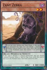 Zany Zebra BOSH-EN042 card from Breakers of Shadow