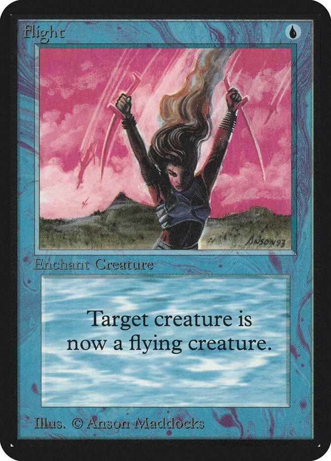 Flight card from Alpha Edition