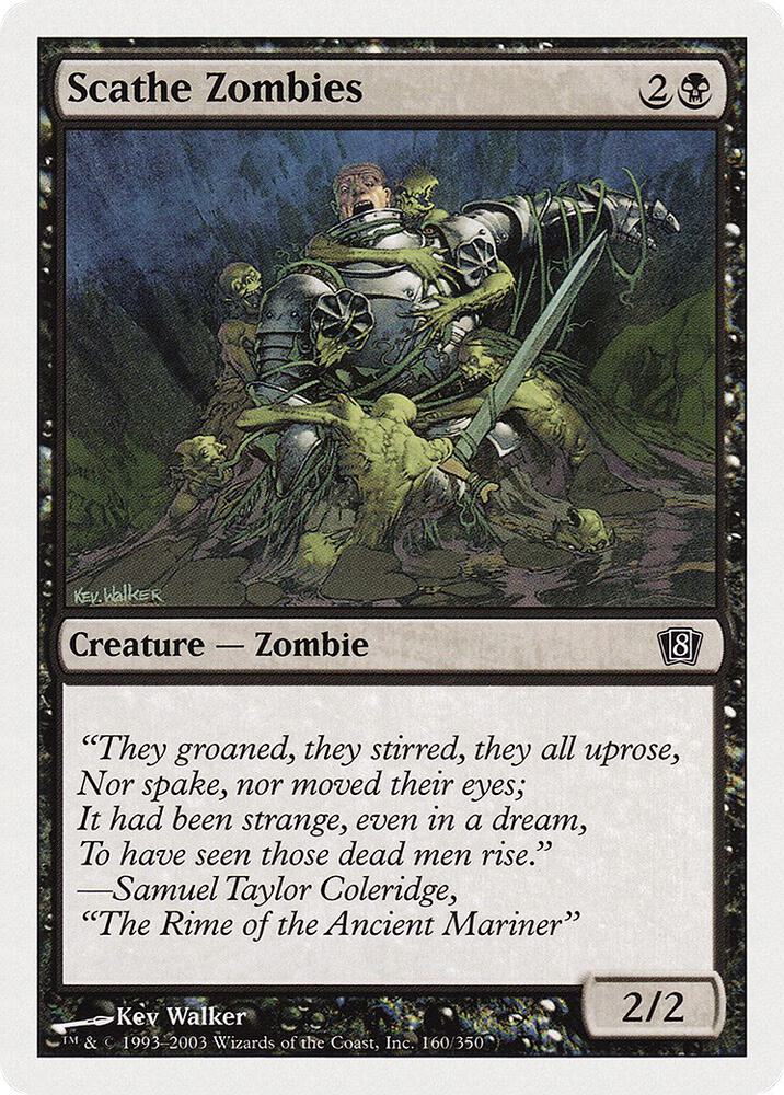 Scathe Zombies 160 card from 8th Edition