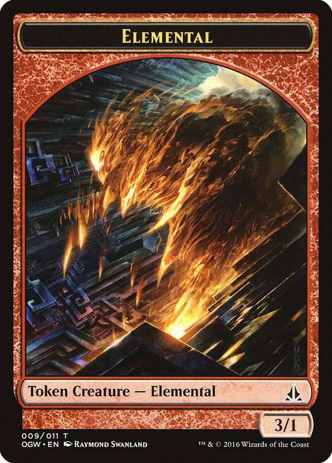 Elemental Token 9 card from Oath of the Gatewatch