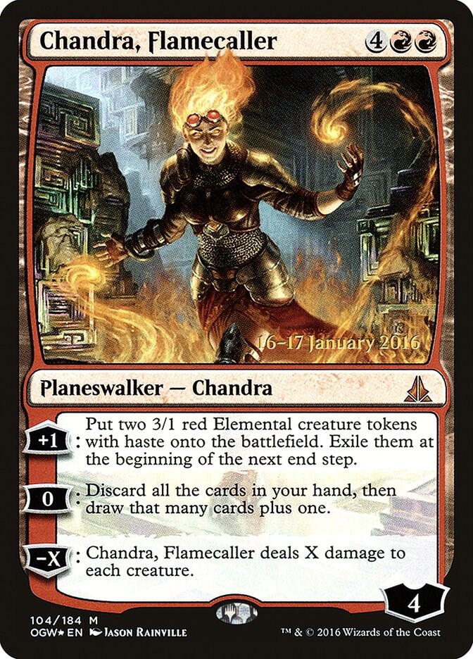 Chandra, Flamecaller 104 card from Prerelease Cards