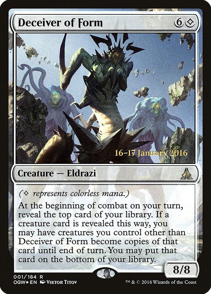 Deceiver of Form 1 card from Prerelease Cards