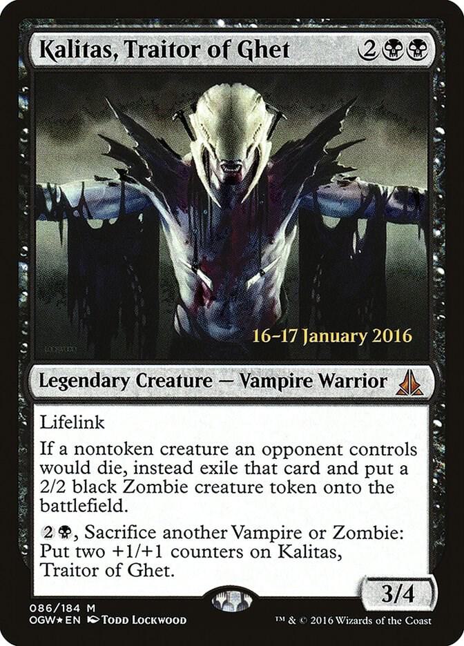 Kalitas, Traitor of Ghet 86 card from Prerelease Cards