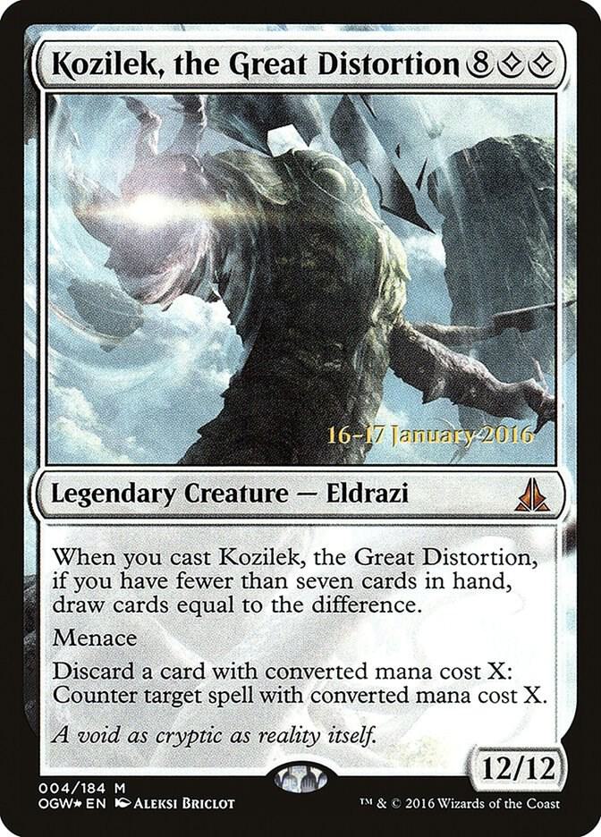 Kozilek, the Great Distortion 4 card from Prerelease Cards