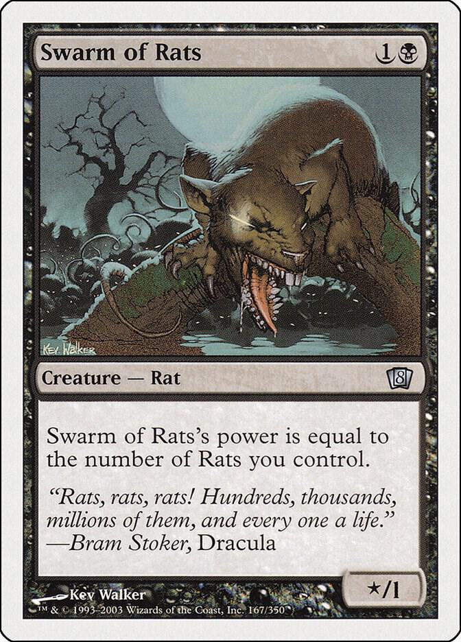 Swarm of Rats 167 card from 8th Edition