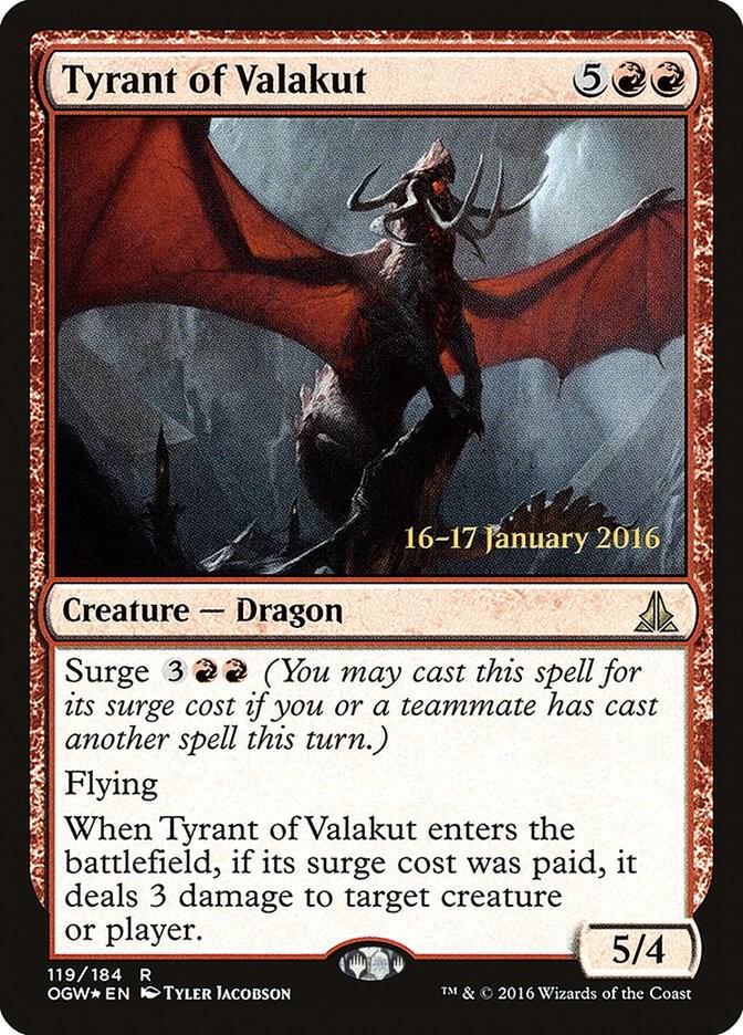 Tyrant of Valakut 119 card from Prerelease Cards