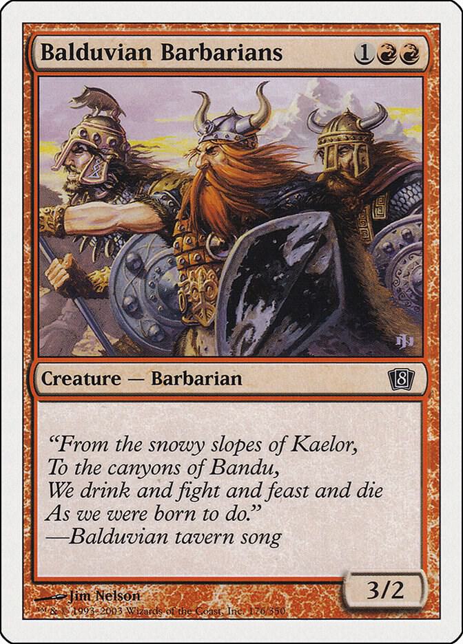 Balduvian Barbarians 176 card from 8th Edition