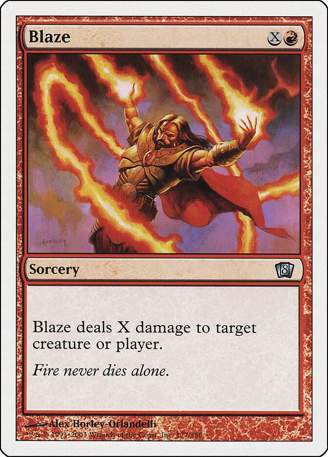 Blaze 177 card from 8th Edition