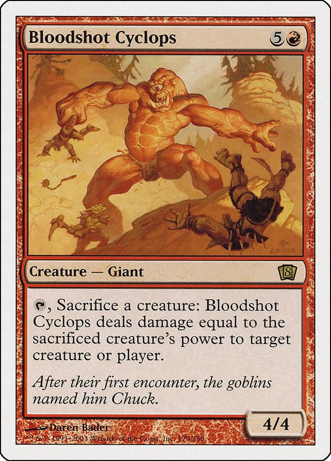 Bloodshot Cyclops 179 card from 8th Edition
