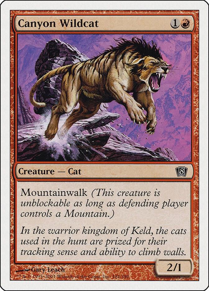 Canyon Wildcat 181 card from 8th Edition