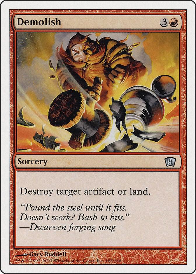 Demolish 183 card from 8th Edition