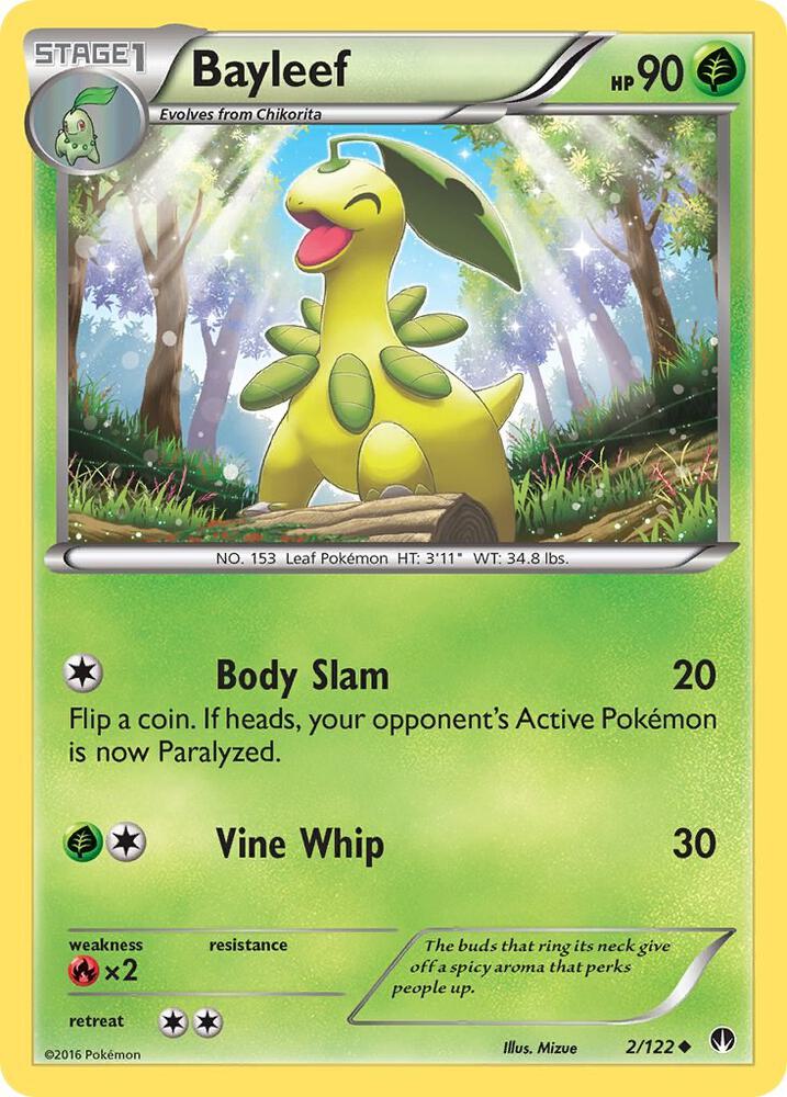 Bayleef 2/122 card from XY - BREAKpoint