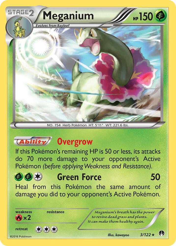 Meganium 3/122 card from XY - BREAKpoint