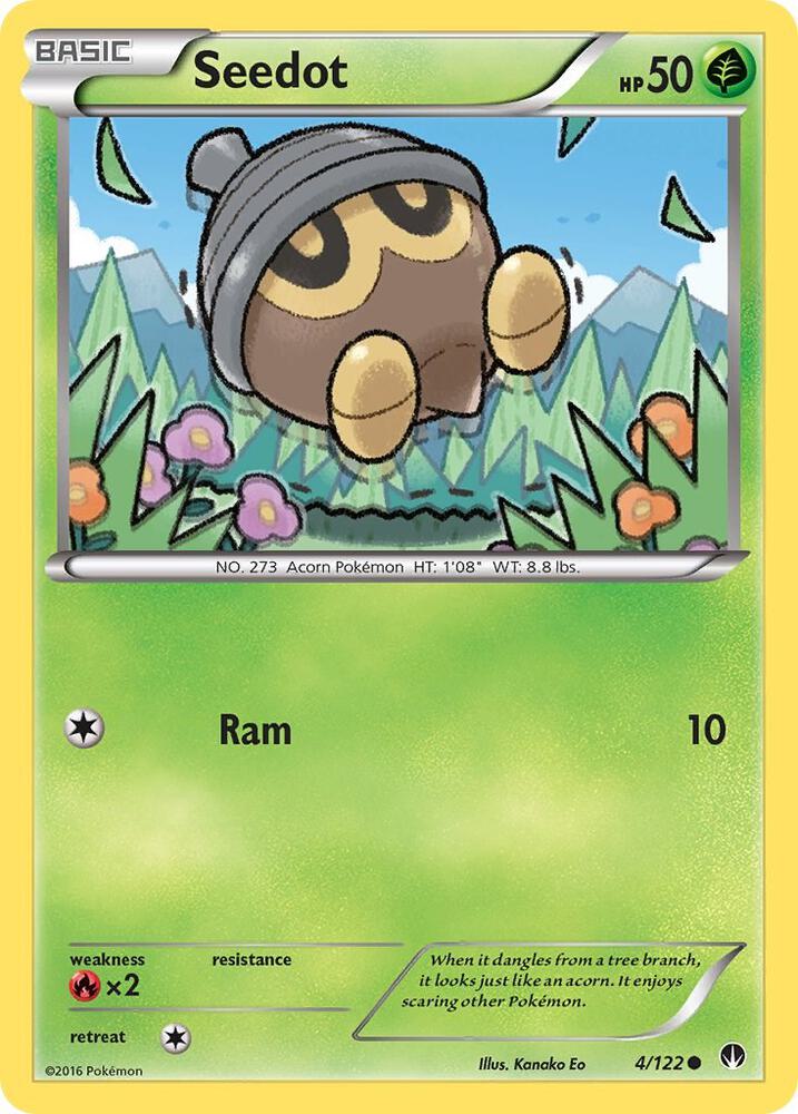 Seedot 4/122 card from XY - BREAKpoint