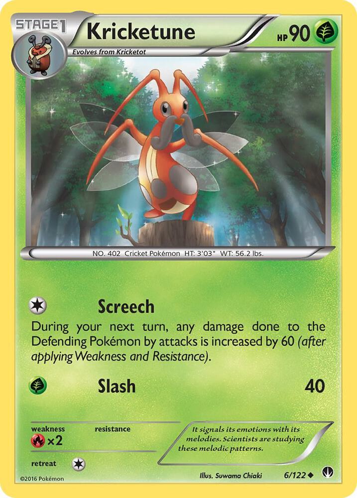 Kricketune 6/122 card from XY - BREAKpoint