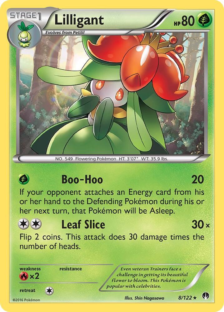 Lilligant 8/122 card from XY - BREAKpoint