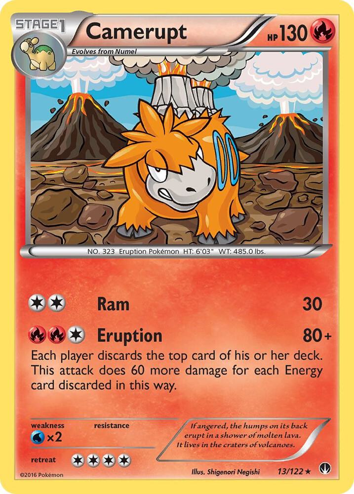 Camerupt 13/122 card from XY - BREAKpoint