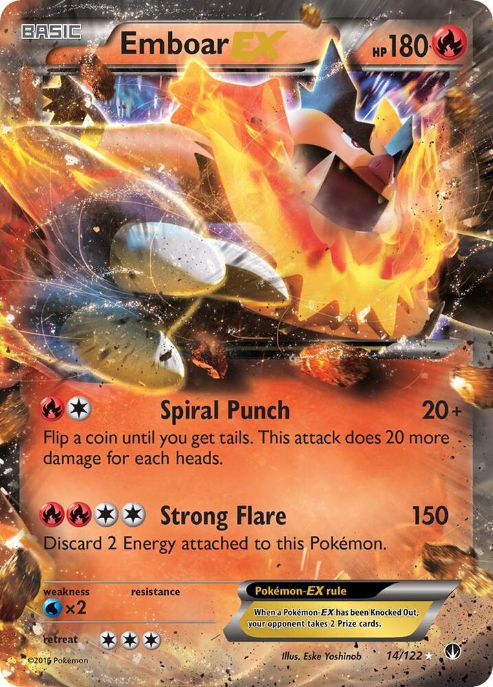 Emboar EX 14/122 card from XY - BREAKpoint