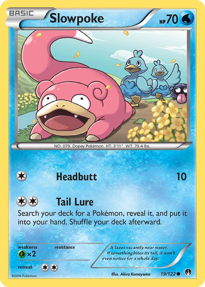 Slowpoke 19/122 card from XY - BREAKpoint