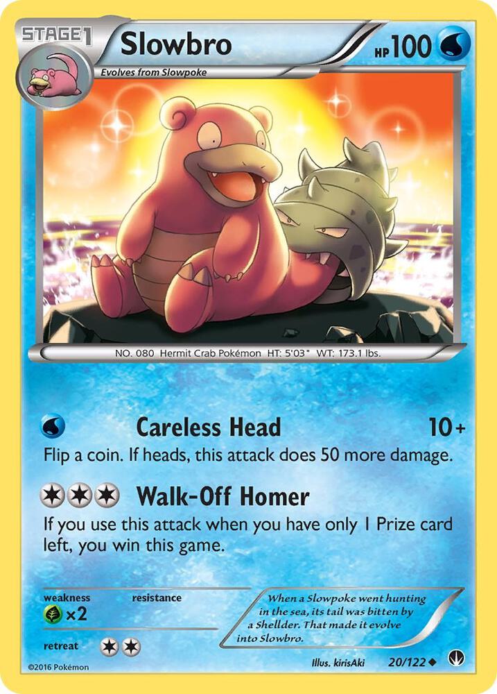 Slowbro 20/122 card from XY - BREAKpoint