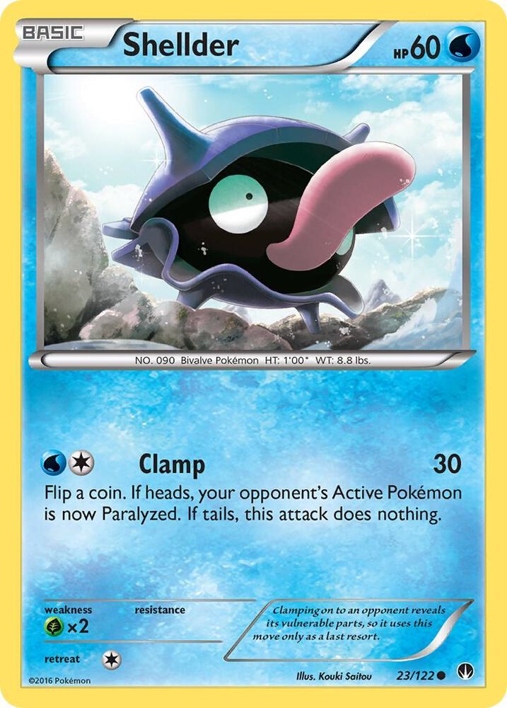 Shellder (23) 23/122 card from XY - BREAKpoint