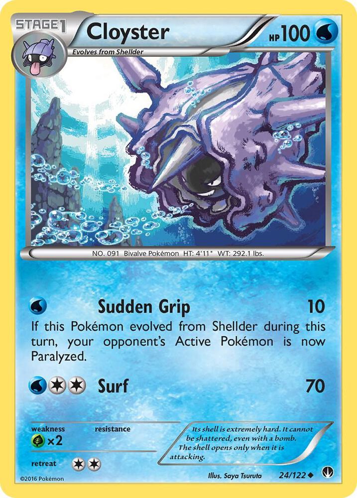 Cloyster 24/122 card from XY - BREAKpoint