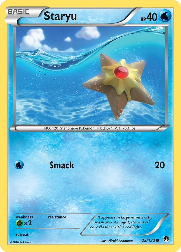 Staryu 25/122 card from XY - BREAKpoint