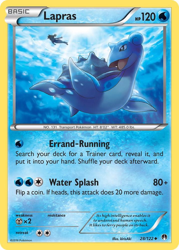 Lapras 28/122 card from XY - BREAKpoint