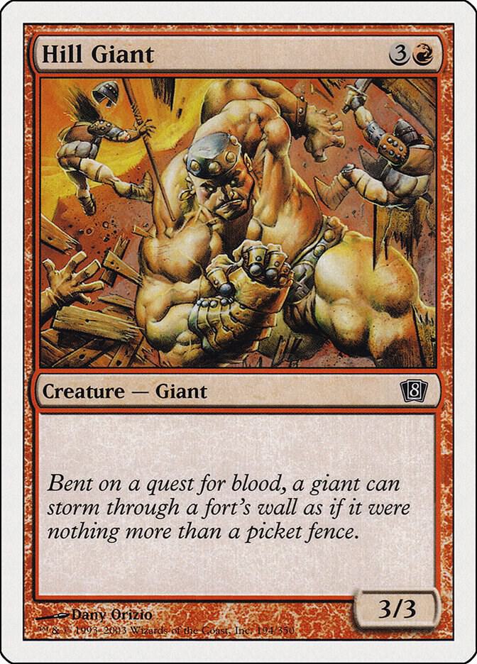 Hill Giant 194 card from 8th Edition