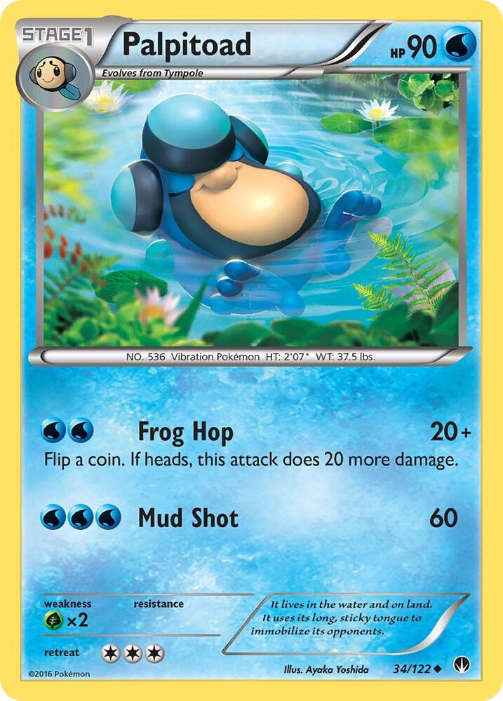 Palpitoad 34/122 card from XY - BREAKpoint