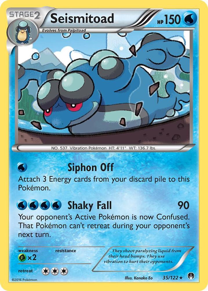 Seismitoad 35/122 card from XY - BREAKpoint