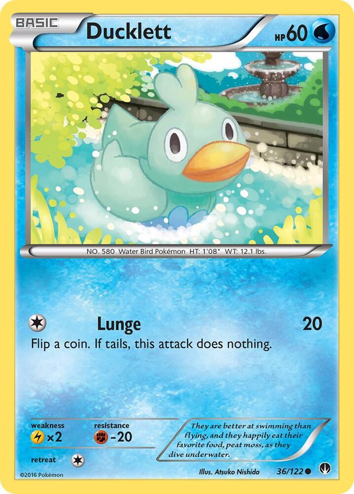 Ducklett 36/122 card from XY - BREAKpoint