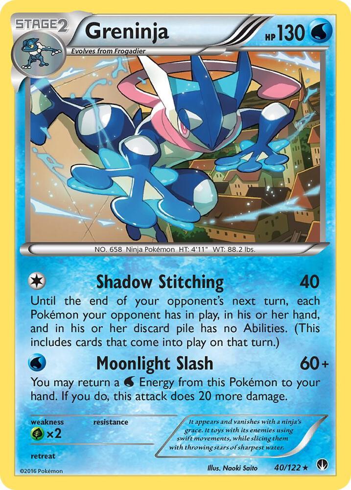Greninja 40/122 card from XY - BREAKpoint