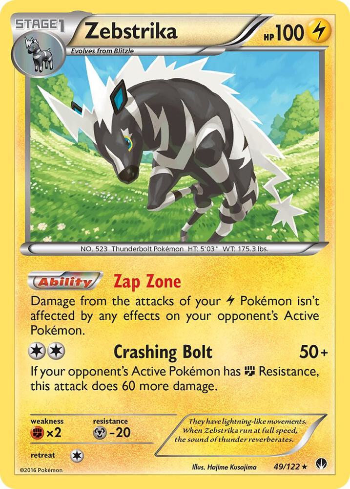 Zebstrika 49/122 card from XY - BREAKpoint