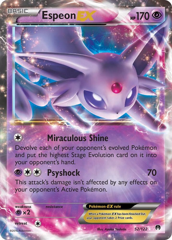 Espeon EX 52/122 card from XY - BREAKpoint