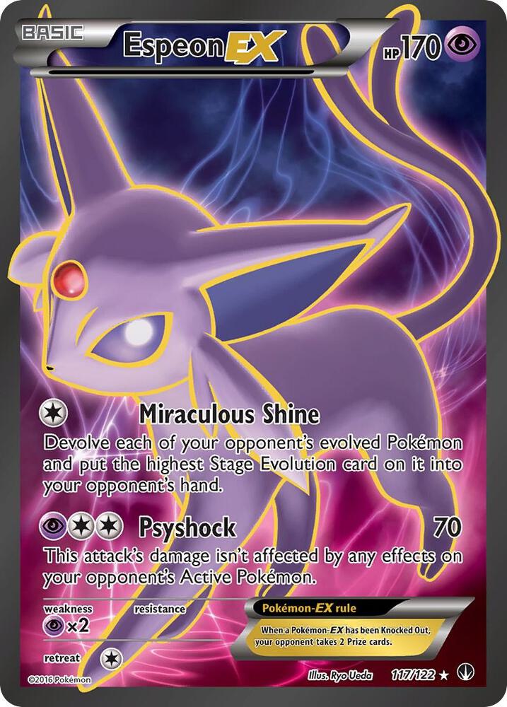 Espeon EX (Full Art) 117/122 card from XY - BREAKpoint