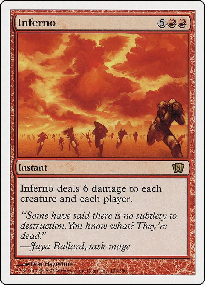 Inferno 196 card from 8th Edition