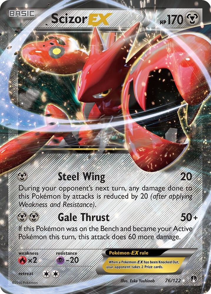 Scizor EX 76/122 card from XY - BREAKpoint