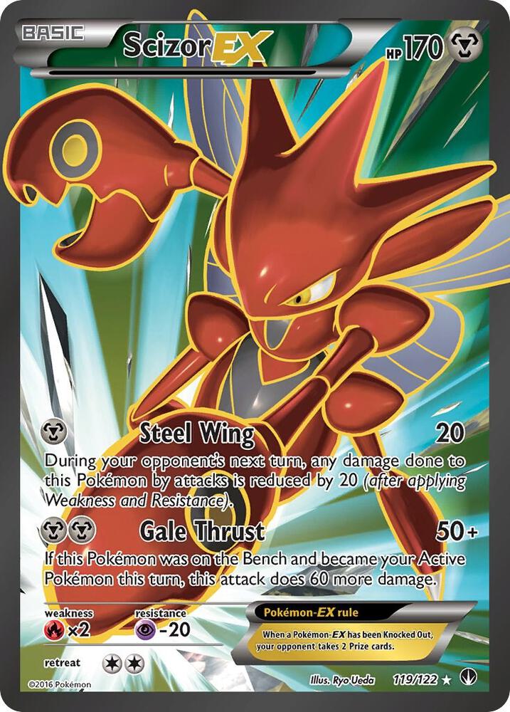 Scizor EX (Full Art) 119/122 card from XY - BREAKpoint