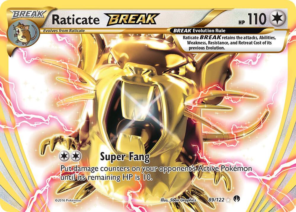 Raticate BREAK 89/122 card from XY - BREAKpoint