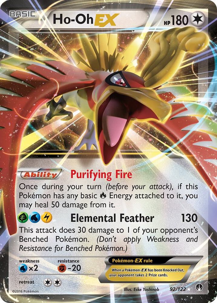 Ho-Oh EX 92/122 card from XY - BREAKpoint