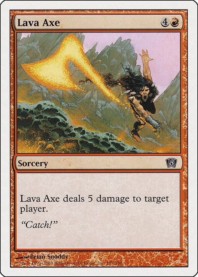 Lava Axe 197 card from 8th Edition